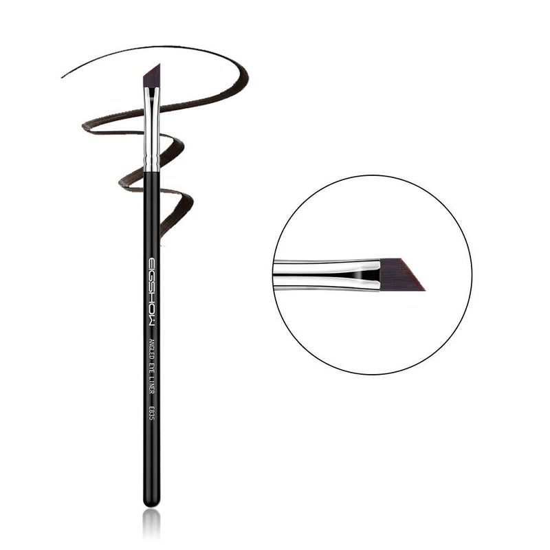 EIGSHOW Eyeliner Brush Fine Angled - PRO Precision Gel Eye Liner Makeup Brush -Ultra Thin Slanted Flat Angle - Premium Cruelty Free Synthetic Bristles (E835 2piece) - Image 2